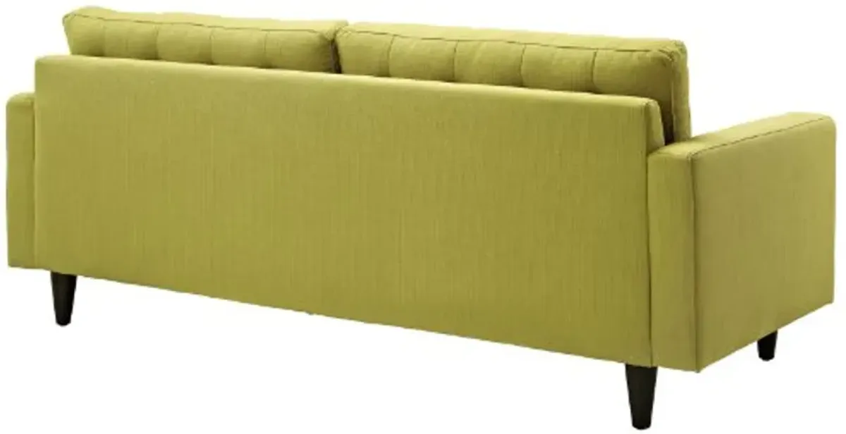 Modway Empress Mid-Century Modern Upholstered Fabric, Sofa, Wheatgrass