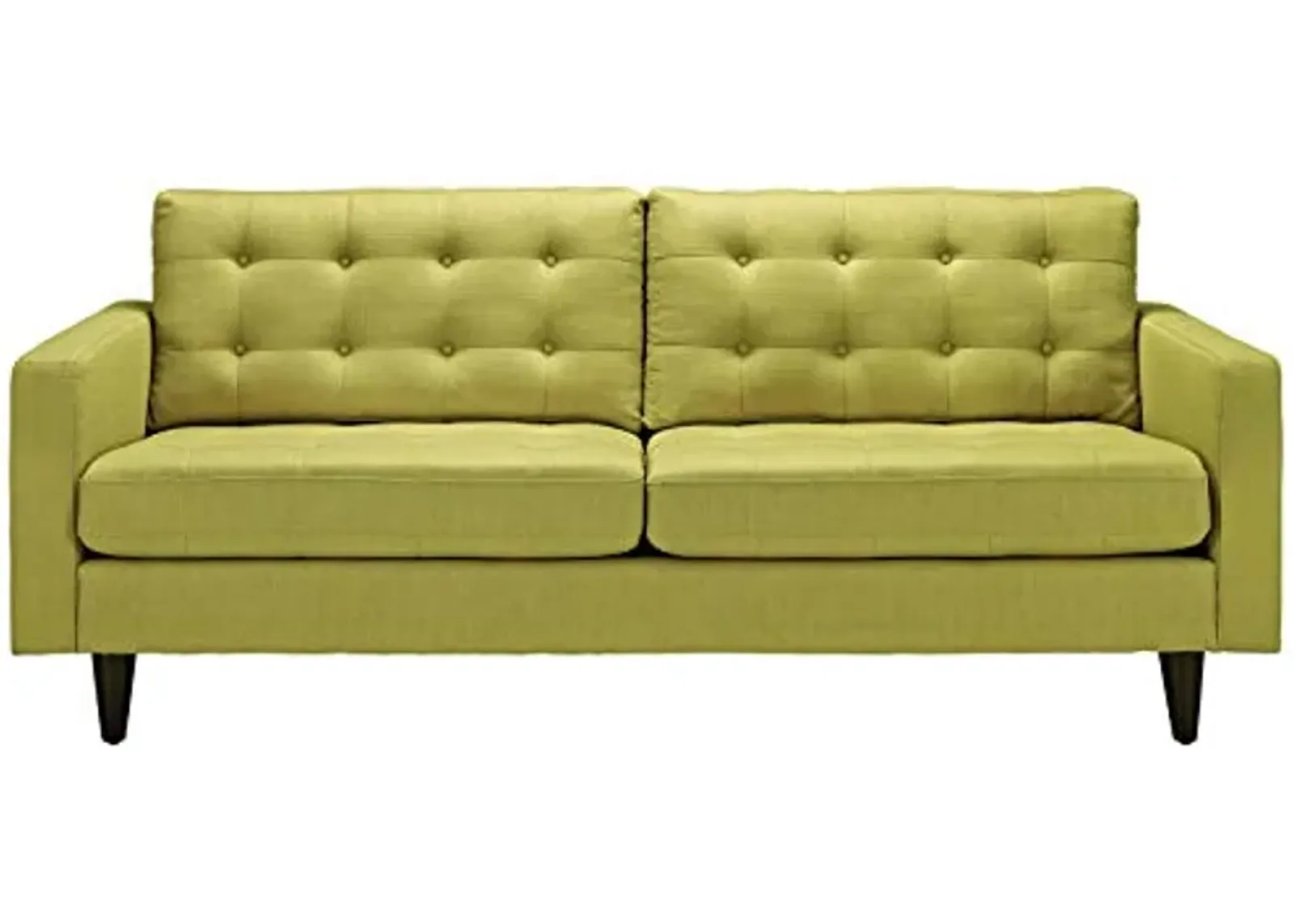 Modway Empress Mid-Century Modern Upholstered Fabric, Sofa, Wheatgrass