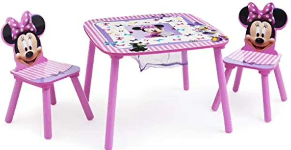 Delta Children Disney Minnie Mouse Storage Table and Chairs Set