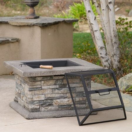 Christopher Knight Home Crestline Outdoor Fire Pit, Natural Stone