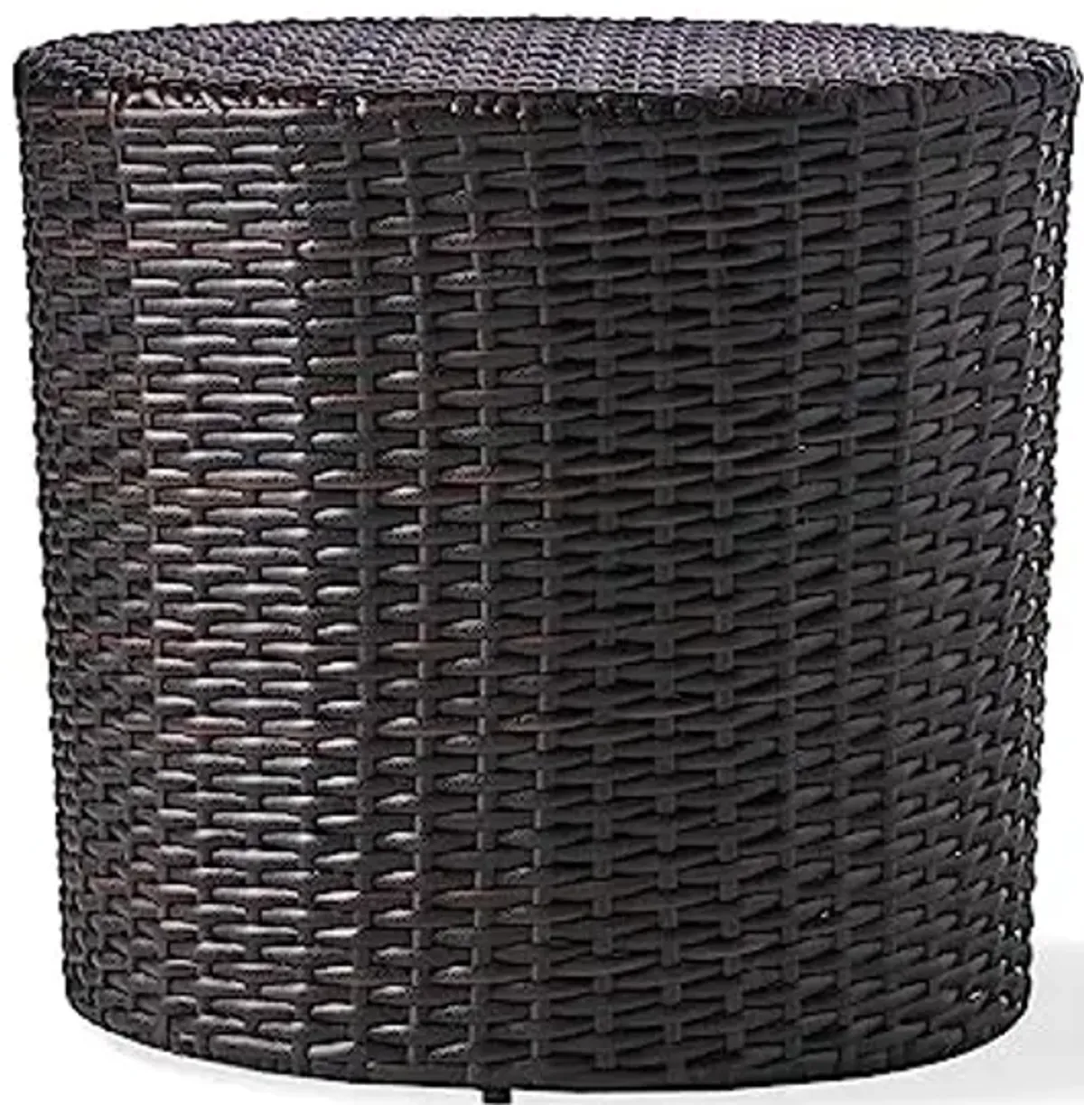 Christopher Knight Home Keaton Wicker Barrel Side Table, Multibrown 16.75 inches high x 17.5 inches wide 17.5 inches deep