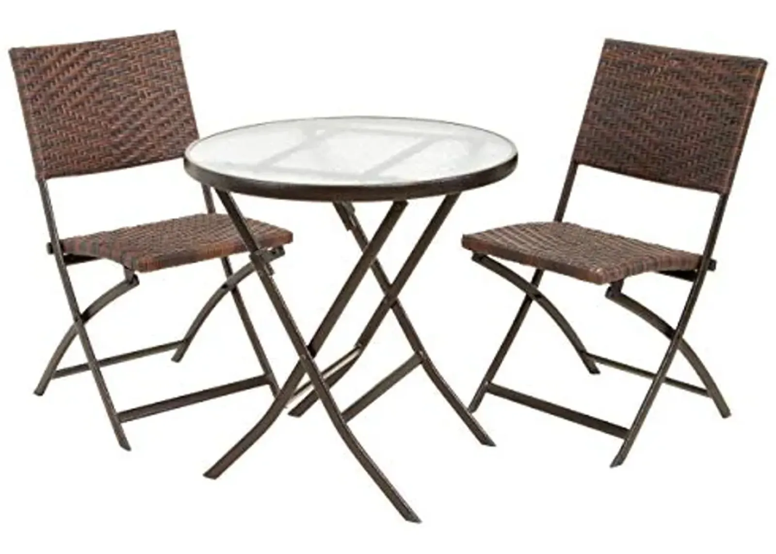 Christopher Knight Home El Paso Outdoor Folding Bistro Set, 3-Pcs Set, Multibrown