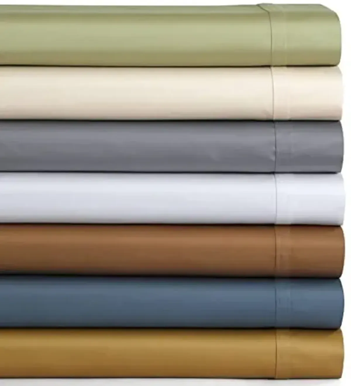 Tribeca Living Egyptian Cotton Sateen Pillowcases King, Set of 2 Bed Pillow Covers, Solid, 500 Thread Count, Luxury Bedding, Gold