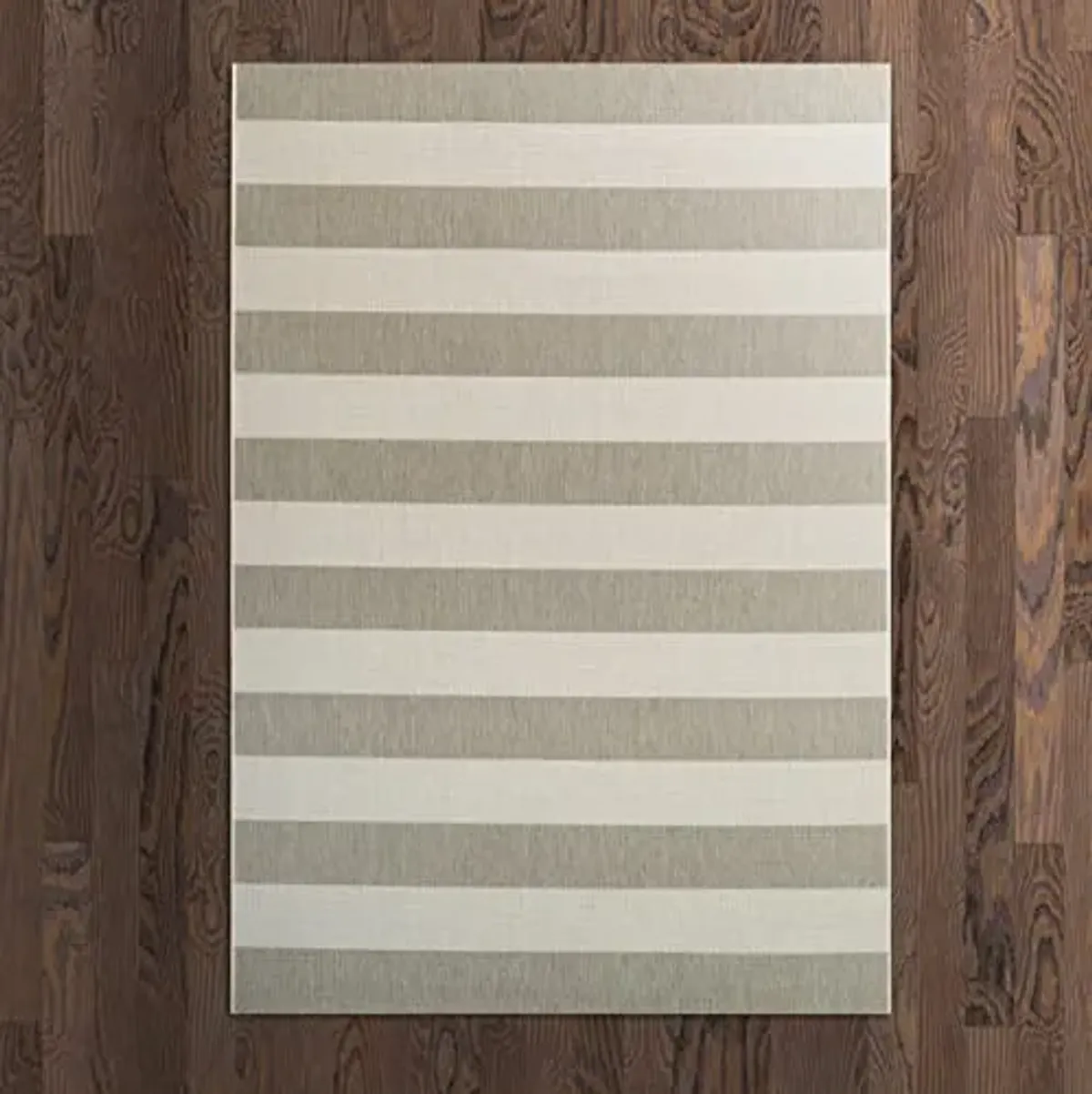 Couristan Afuera Indoor Outdoor Rug - Yacht Club 3'11" x 5'7" Rectangle in Tan and Ivory, Striped, Hose Washable, Pet- Kid Friendly Home Decor for Living Room, Patio Furniture Set, Kitchen