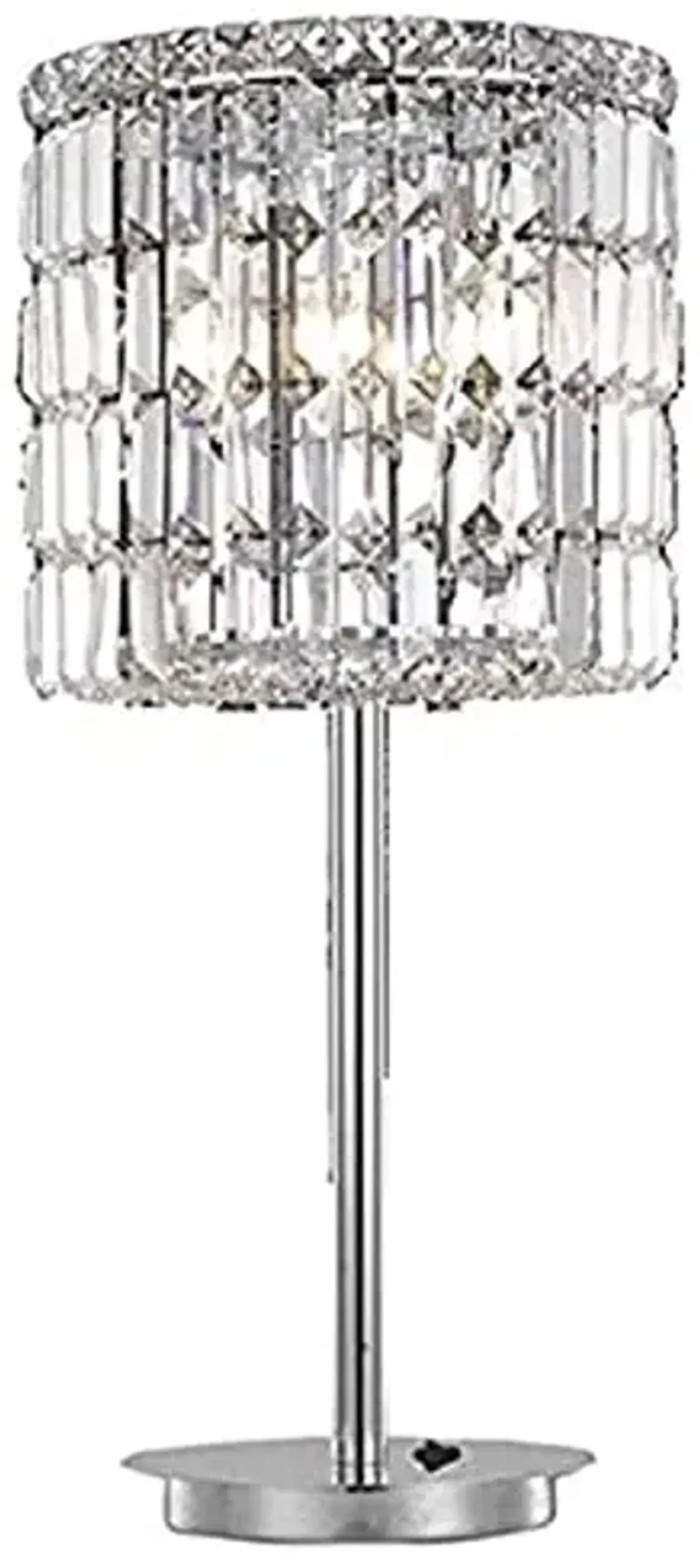Elegant Lighting 2030TL12C/SA Maxim Collection 3-Light Table Lamp Swarvoski Spectra Crystals with Chrome Finish