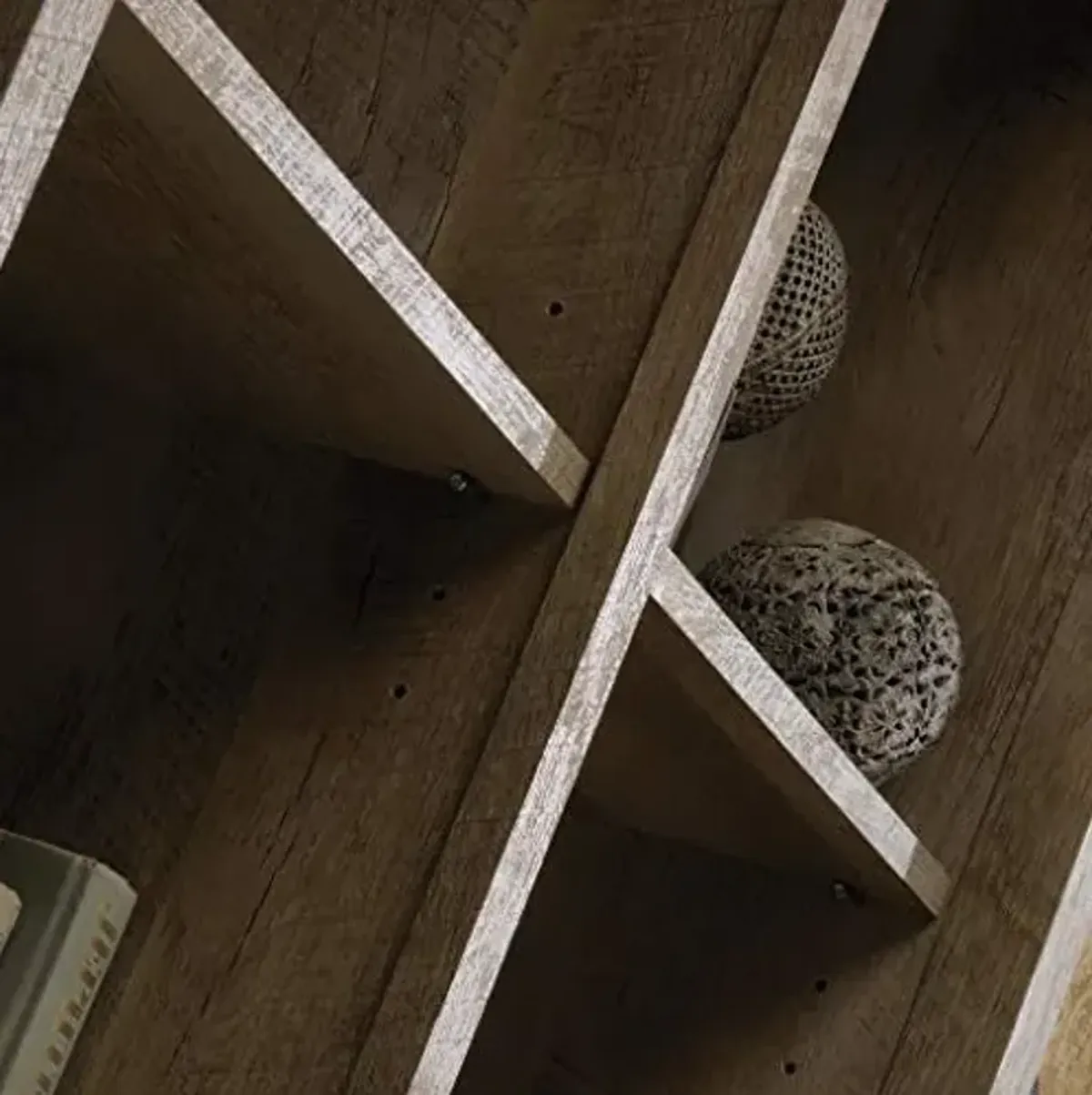 Sauder Cannery Bridge Bookcase Storage Wall, Storage Shelves with Drawers, in Lintel Oak