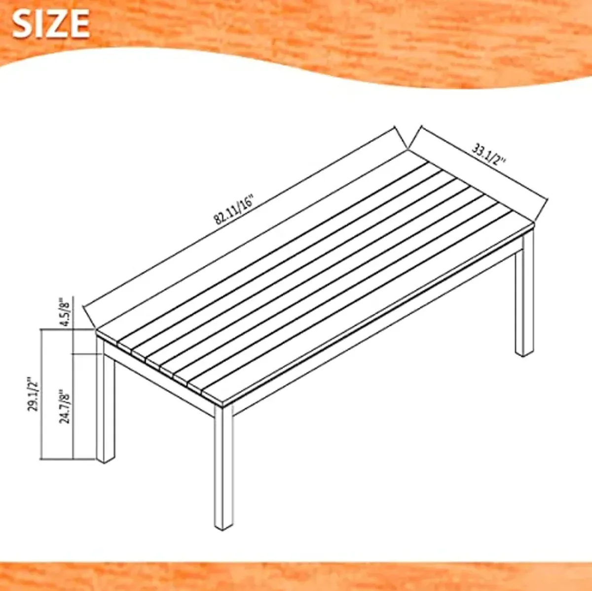 Amazonia Hawaii 9-Piece Patio Rectangular Dining Set | Eucalyptus Wood | Ideal for Outdoors and Indoors, Brown