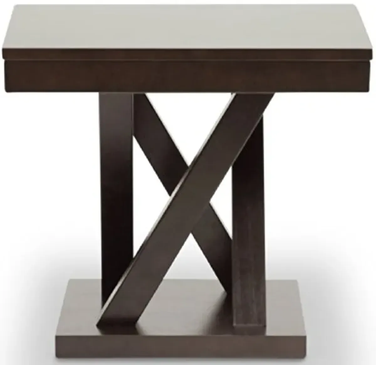 Baxton Studio Everdon Modern End Table, Dark Brown