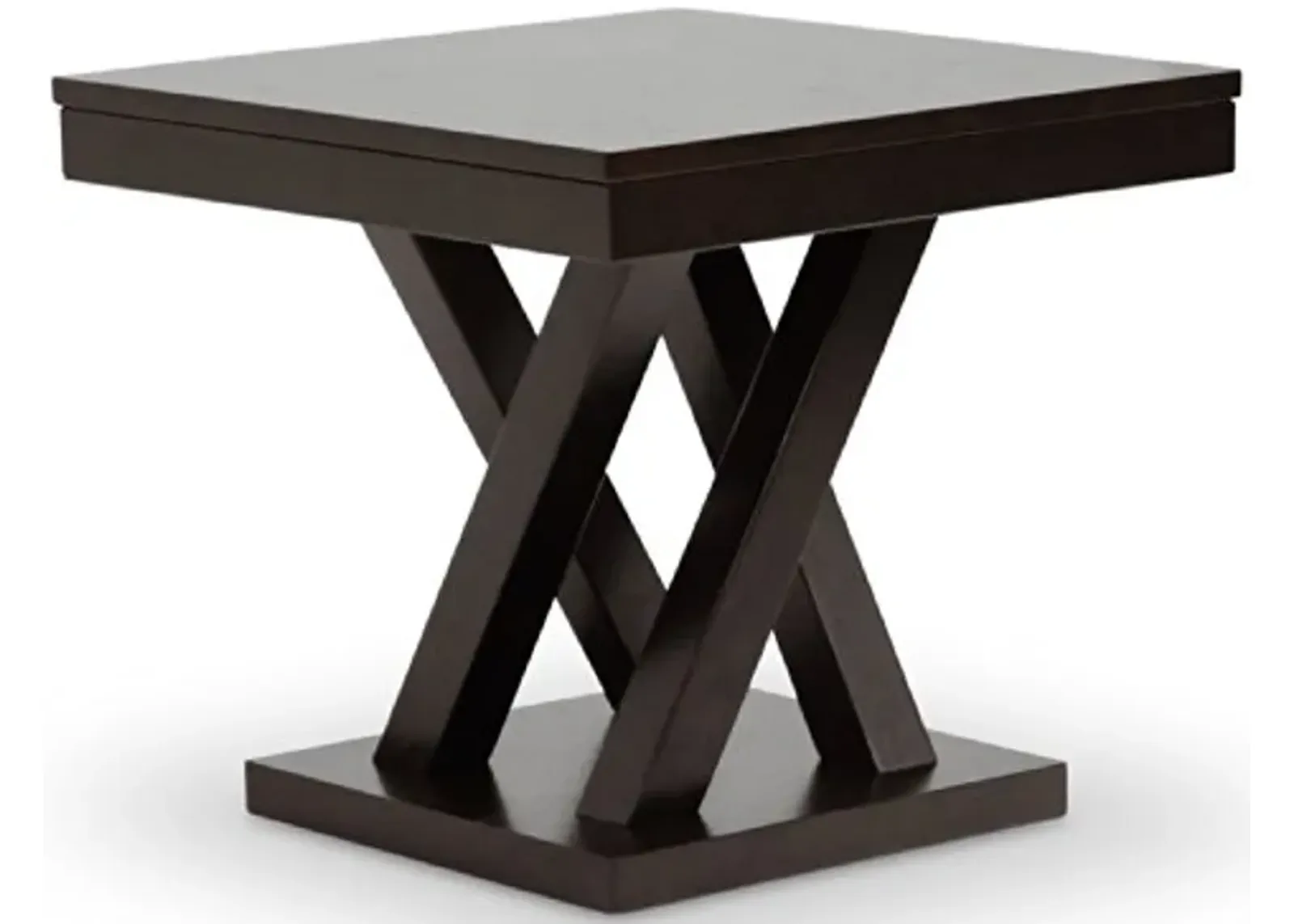 Baxton Studio Everdon Modern End Table, Dark Brown