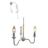 Urbanest Shire 3-Light Portable Chandelier, Glossy White