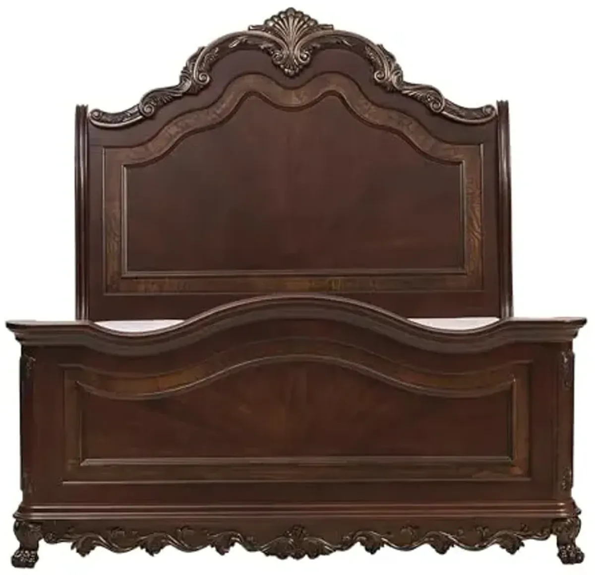Homelegance Deryn Park Sleigh Bed in Cherry Queen