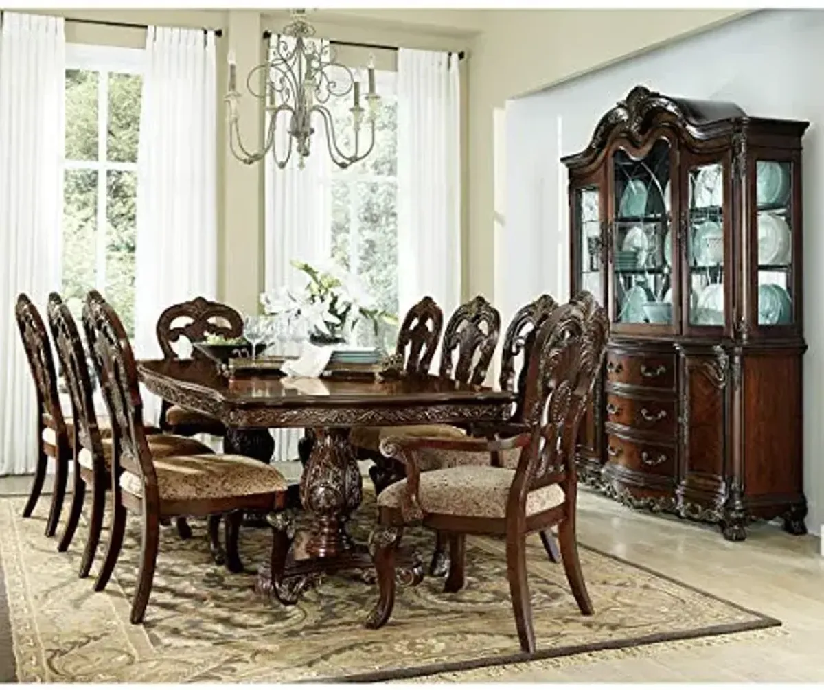 Homelegance Deryn Park Oval Pedestal Dining Table In Cherry