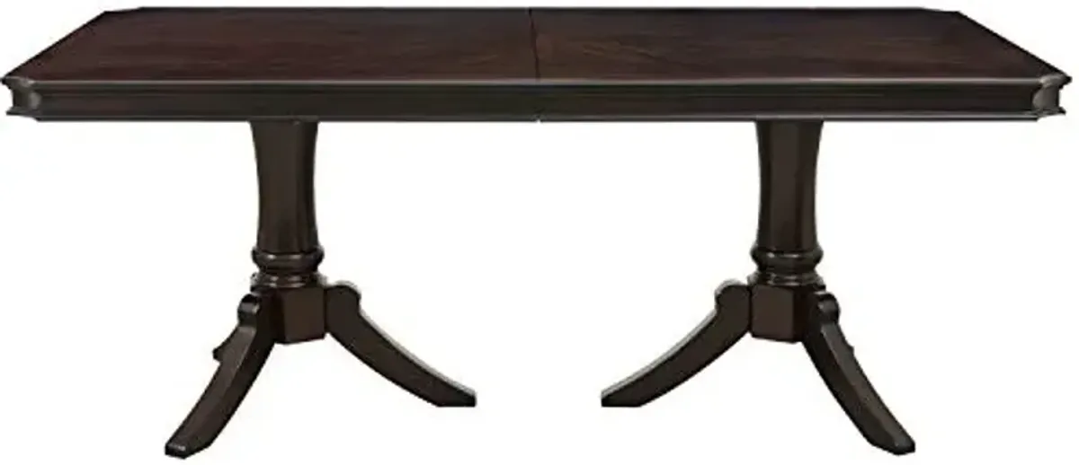 Homelegance Marston Double Pedestal Dining Table in Dark Espresso