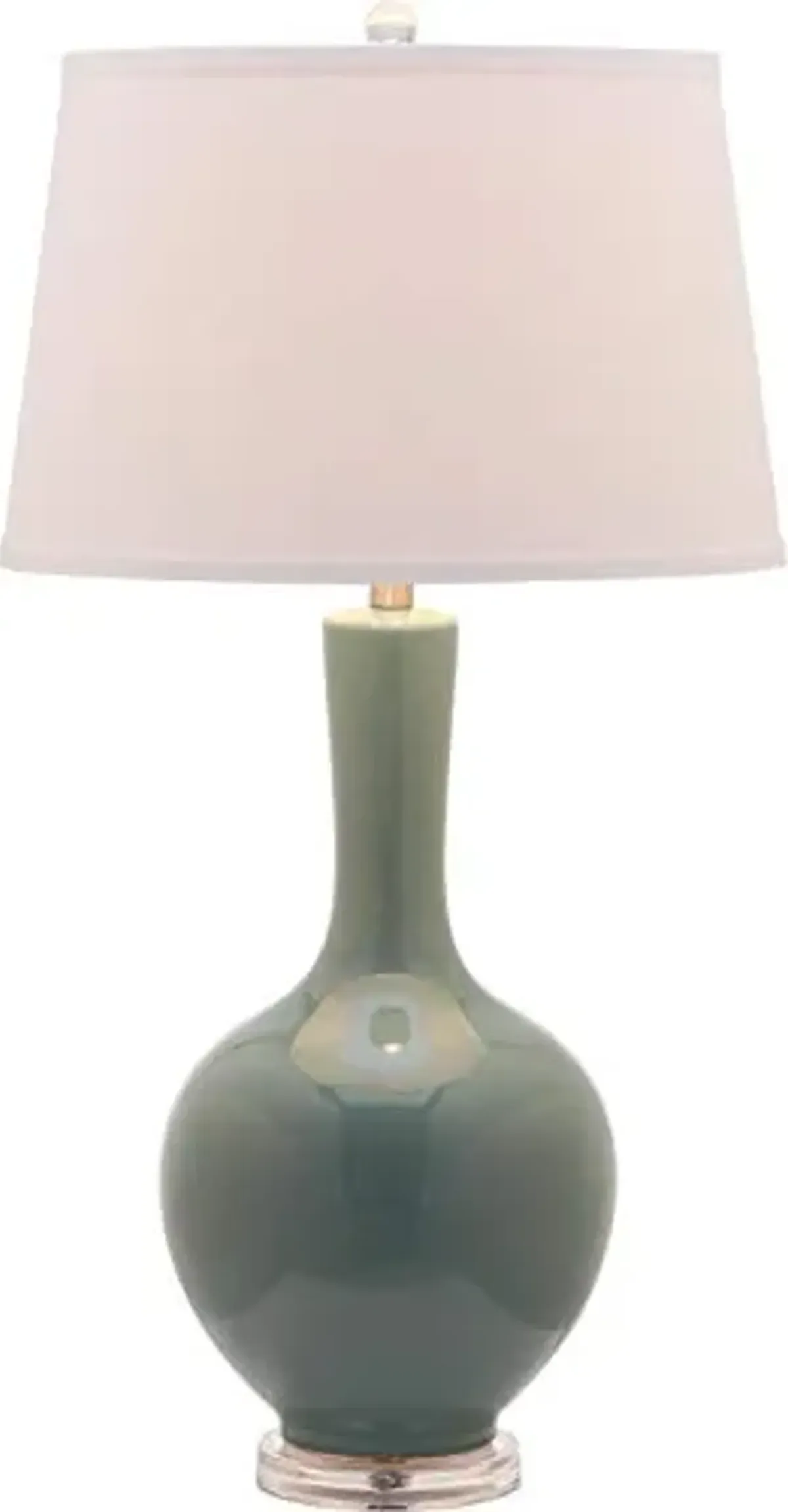 Safavieh Lighting Collection Blanche Gourd Teal and White Table Lamp, Set of 2