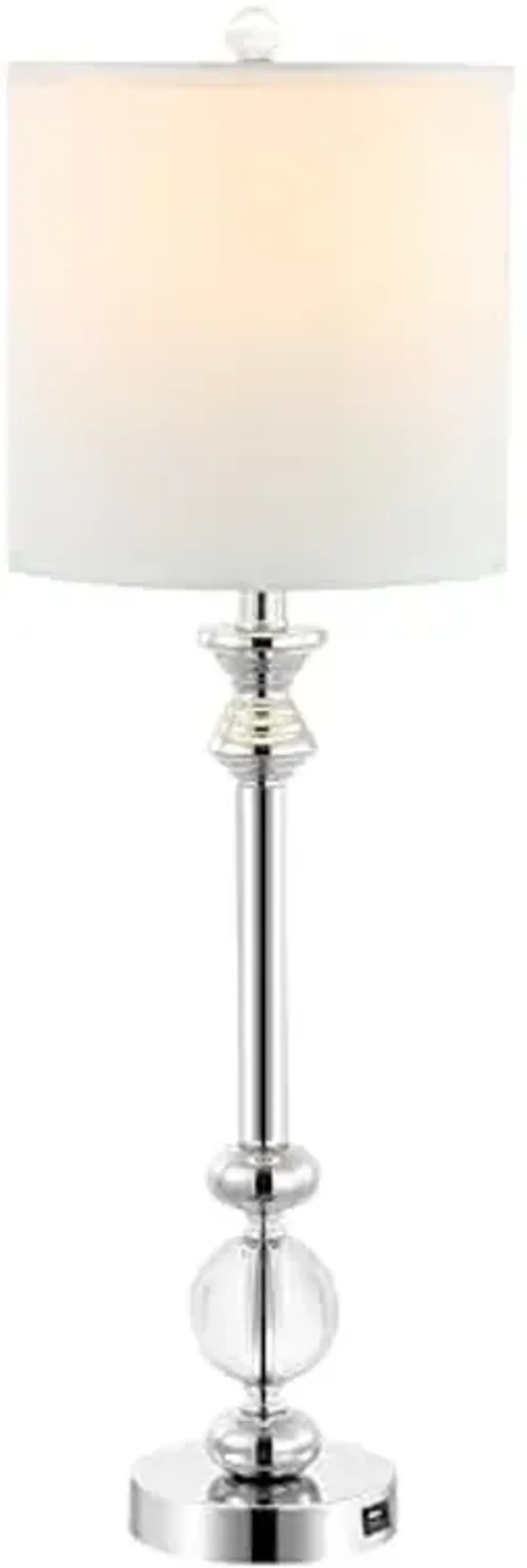 SAFAVIEH Lighting Collection Erica Modern Crystal Candlestick 31-inch Bedroom Living Room Home Office Desk Nightstand Table Lamp Set of 2 (LED Bulbs Included)