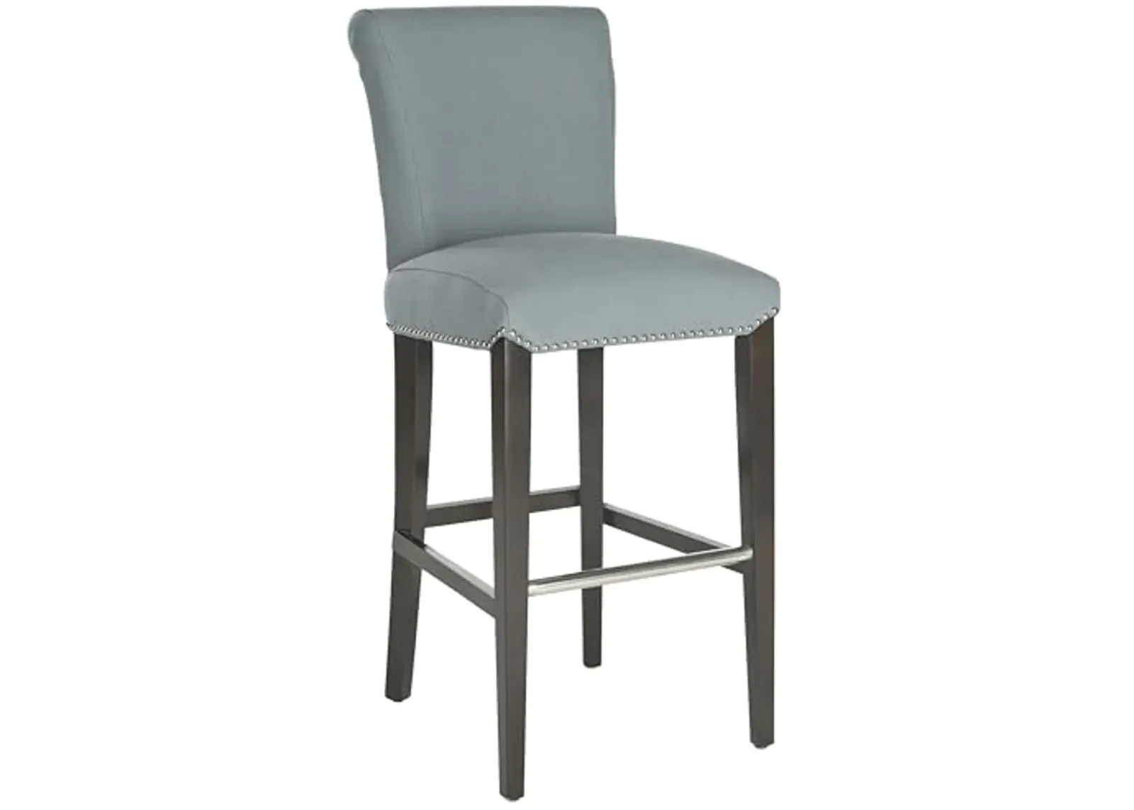 Safavieh Mercer Collection Seth Black Leather 25.9-inch Bar Stool