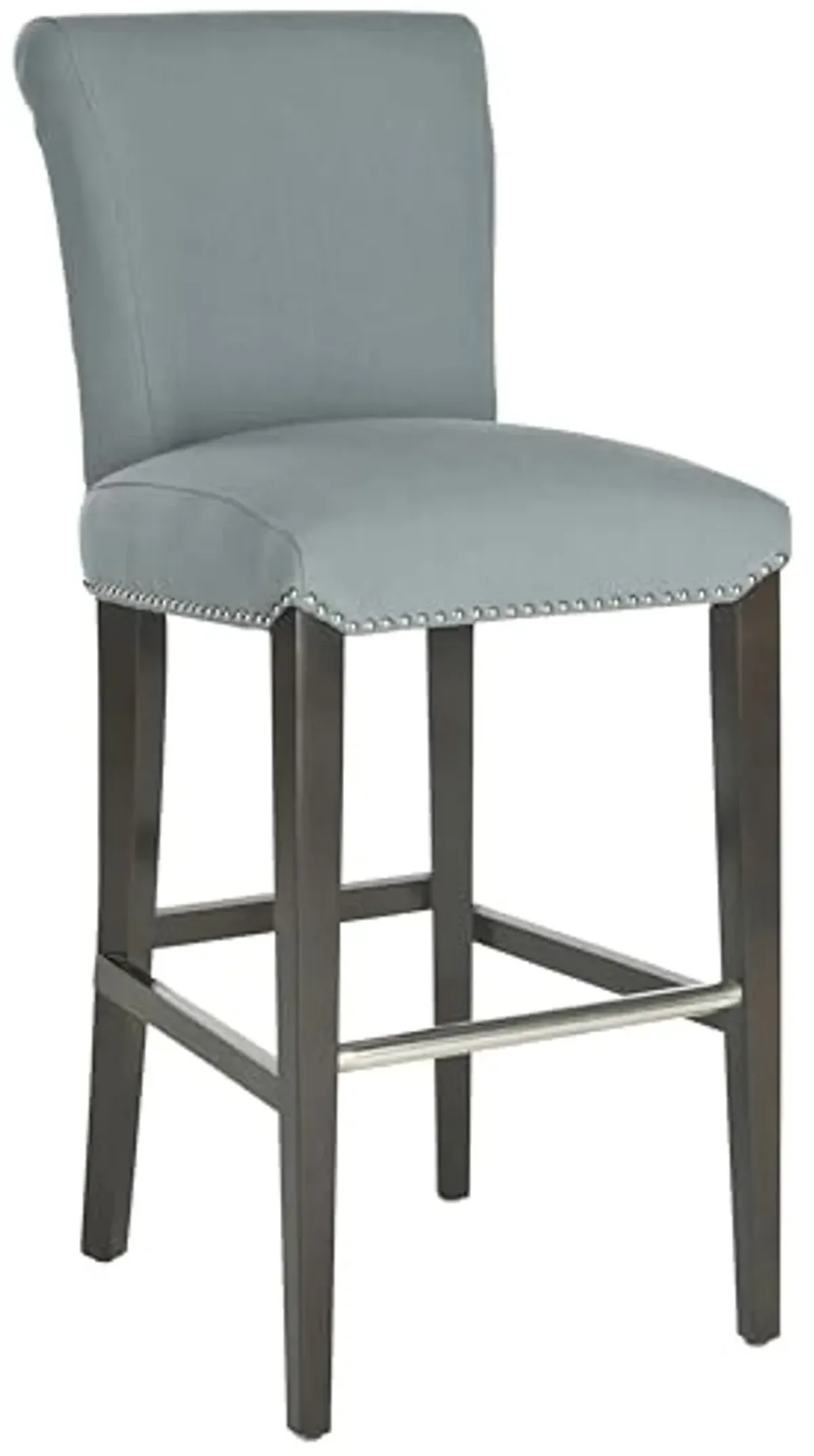 Safavieh Mercer Collection Seth Black Leather 25.9-inch Bar Stool