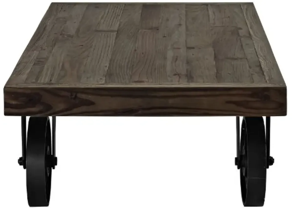 Modway Garrison Modern Farmhouse Pine Wood Coffee Table