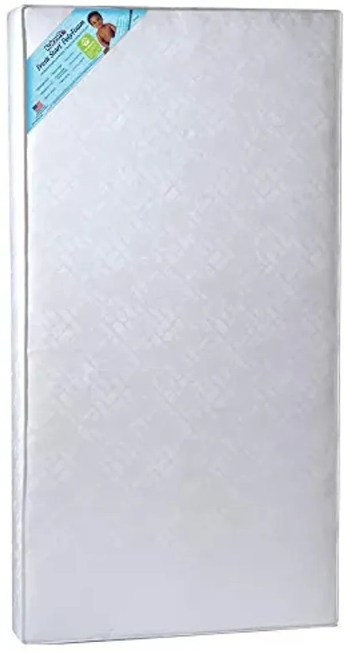 Kolcraft Fresh Start PolyFoam Waterproof Crib Mattress plus Toddler Bed Fit with Lightweight Non Toxic Foam-Core, Hypoallergenic,GREENGUARD Gold Certified, Safety & Quality Tested, Made in USA, 52X28"