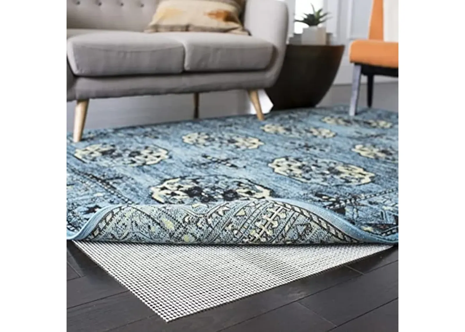 SAFAVIEH Non Slip Anti Skid Grippy Stay in place Rug Pad Under Carpet, Stable on all Hard Floors (12' Runner)