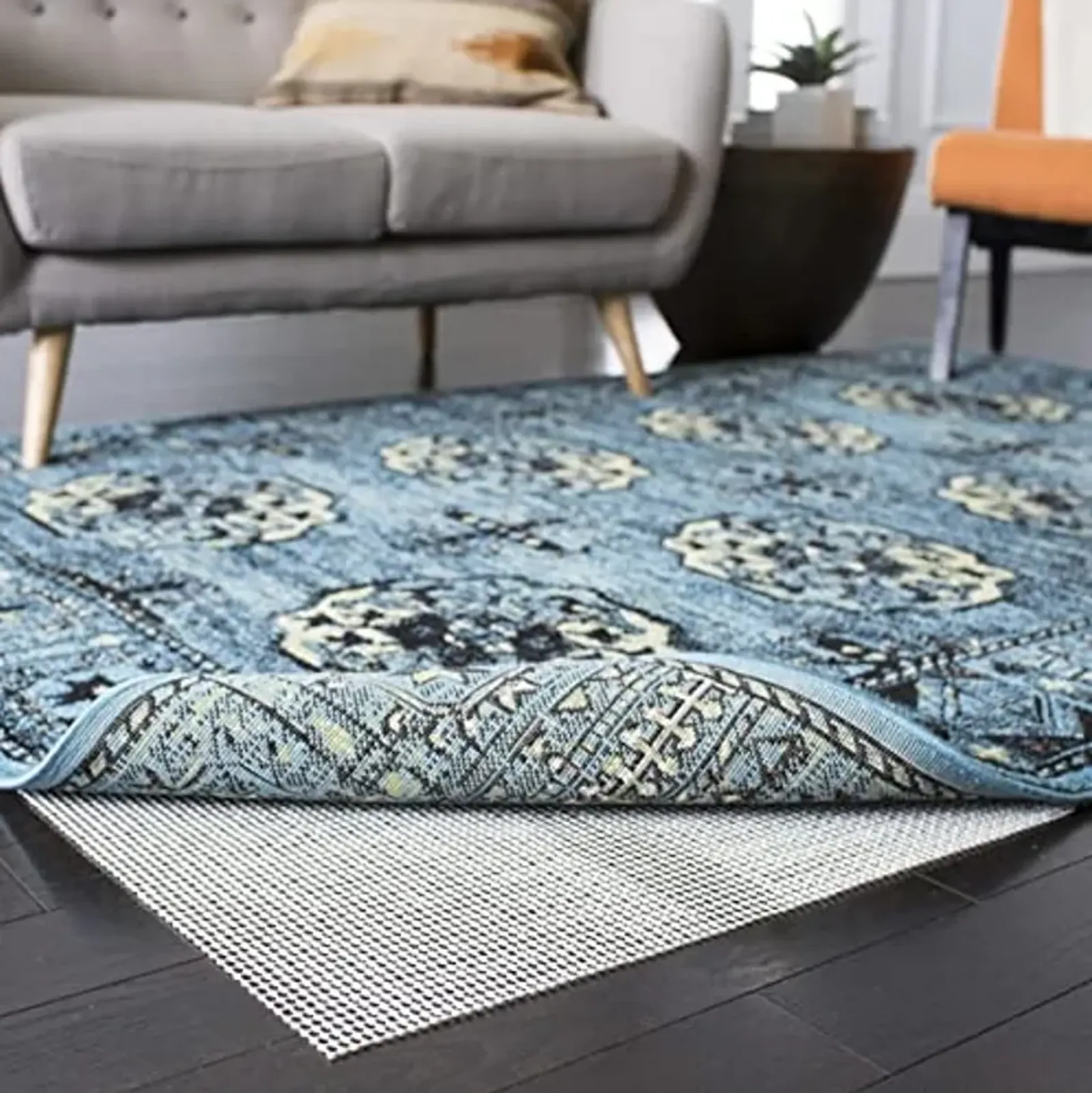 SAFAVIEH Non Slip Anti Skid Grippy Stay in place Rug Pad Under Carpet, Stable on all Hard Floors (12' Runner)