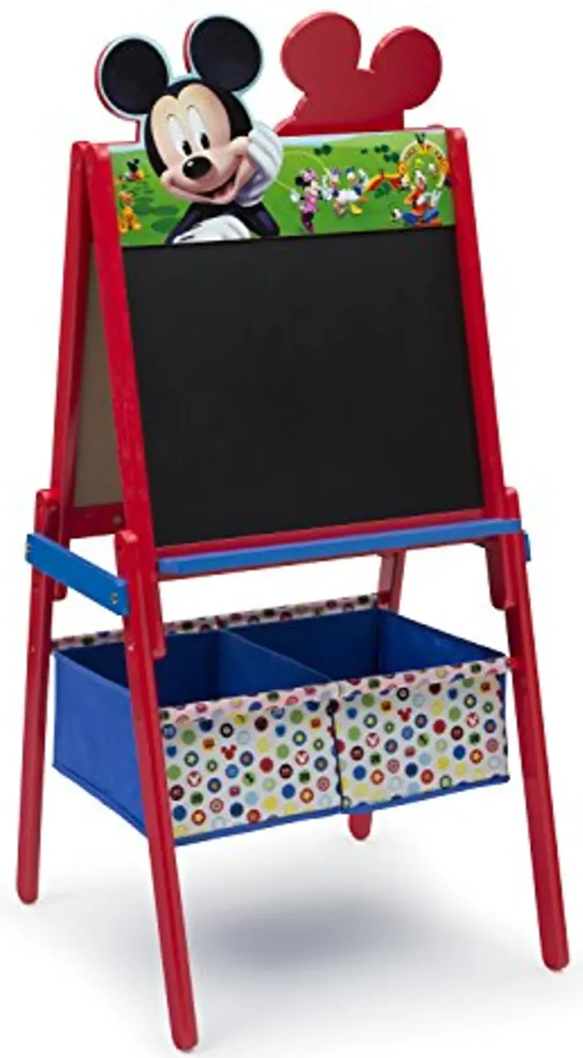 Delta Children Wooden Double-Sided Easel with Storage - Greenguard Gold Certified, Disney Mickey Mouse