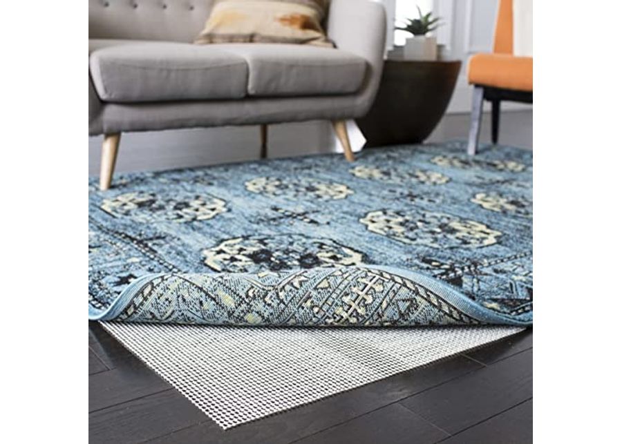 SAFAVIEH Non Slip Anti Skid Grippy Stay in place Rug Pad Under Carpet, Stable on all Hard Floors (8' Round)