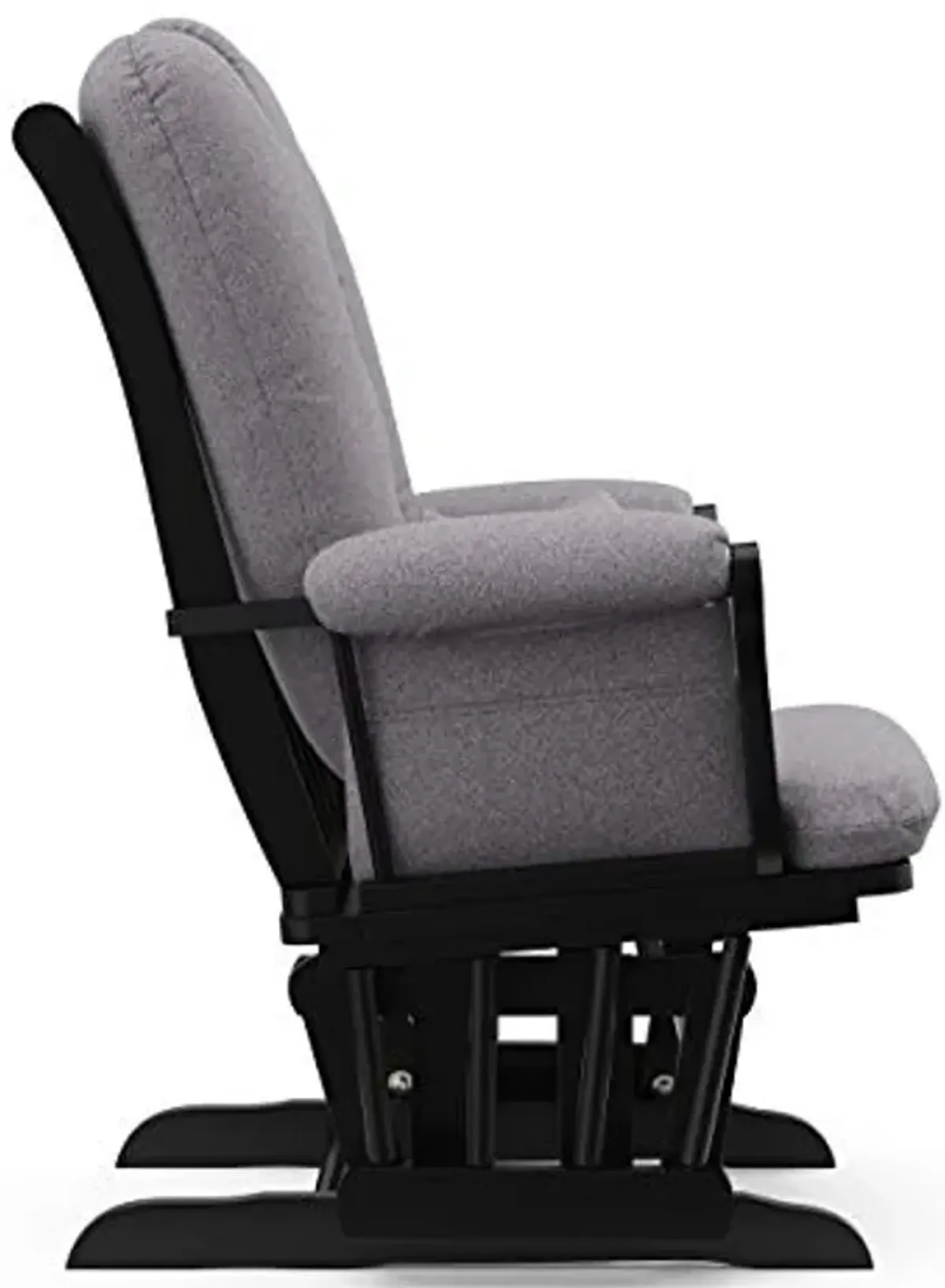 Storkcraft Tuscany Custom Glider and Ottoman with Free Lumbar Pillow (Black/Slate Gray Swirl) - Cleanable Upholstered Comfort Rocking Nursery Chair with Ottoman