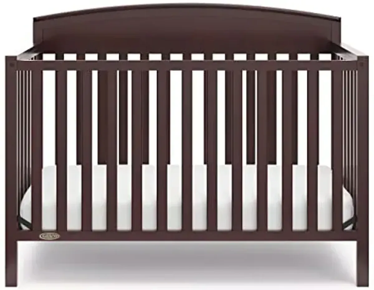 Graco Benton 5-in-1 Convertible Crib (Espresso) – GREENGUARD Gold Certified, Converts from Baby Crib to Toddler Bed, Daybed and Full-Size Bed, Fits Standard Full-Size Crib Mattress
