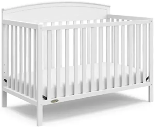 Graco Benton 5-in-1 Convertible Crib (White) – GREENGUARD Gold Certified, Converts from Baby Crib to Toddler Bed, Daybed and Full-Size Bed, Fits Standard Full-Size Crib Mattress