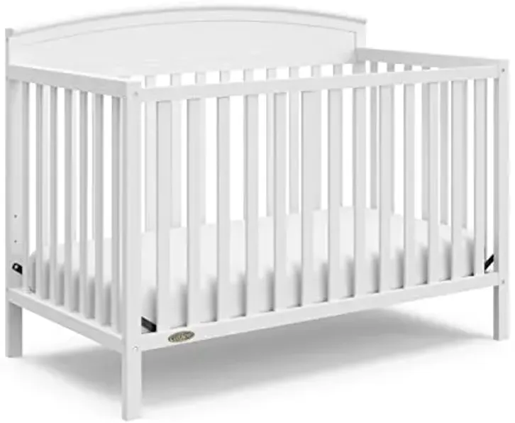 Graco Benton 5-in-1 Convertible Crib (White) – GREENGUARD Gold Certified, Converts from Baby Crib to Toddler Bed, Daybed and Full-Size Bed, Fits Standard Full-Size Crib Mattress