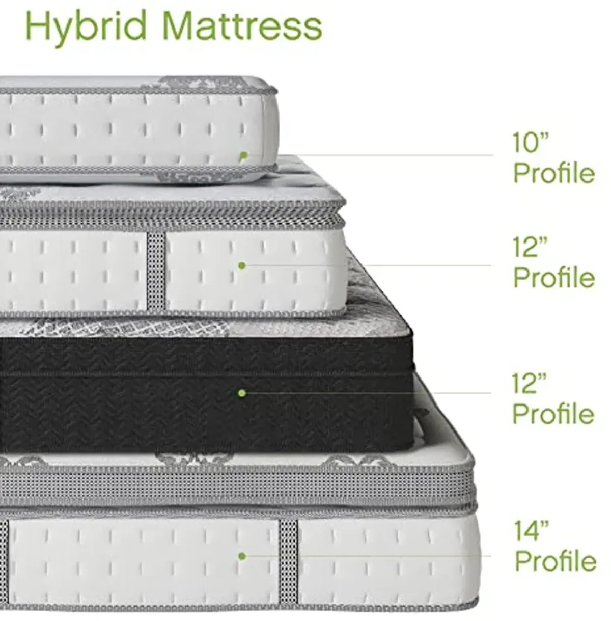 Classic Brands Mercer Cool Gel Memory Foam and Innerspring Hybrid 12-Inch Pillow Top Mattress | Mattress in a Box, Twin