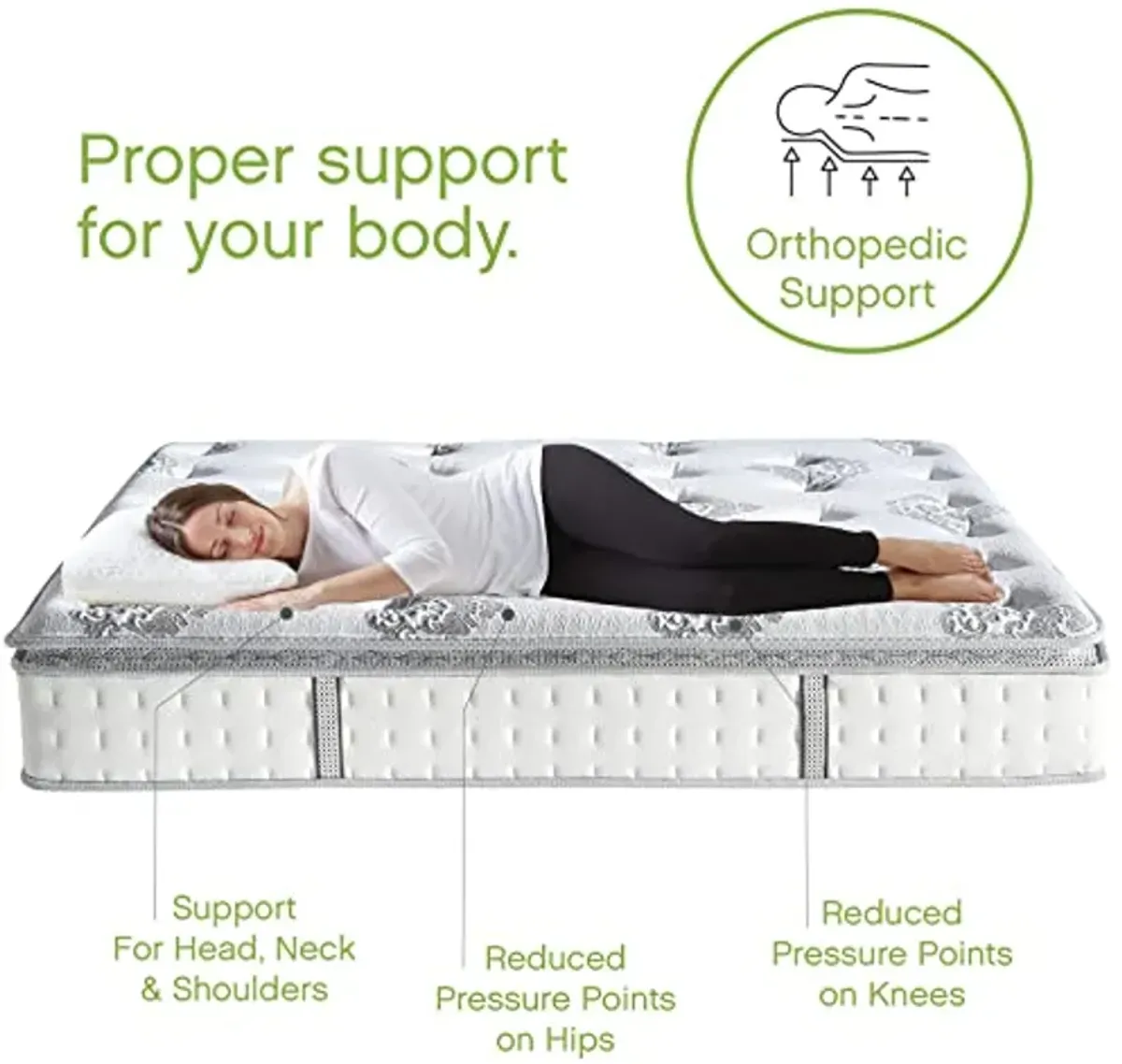 Classic Brands Mercer Cool Gel Memory Foam and Innerspring Hybrid 12-Inch Pillow Top Mattress | Mattress in a Box, Twin