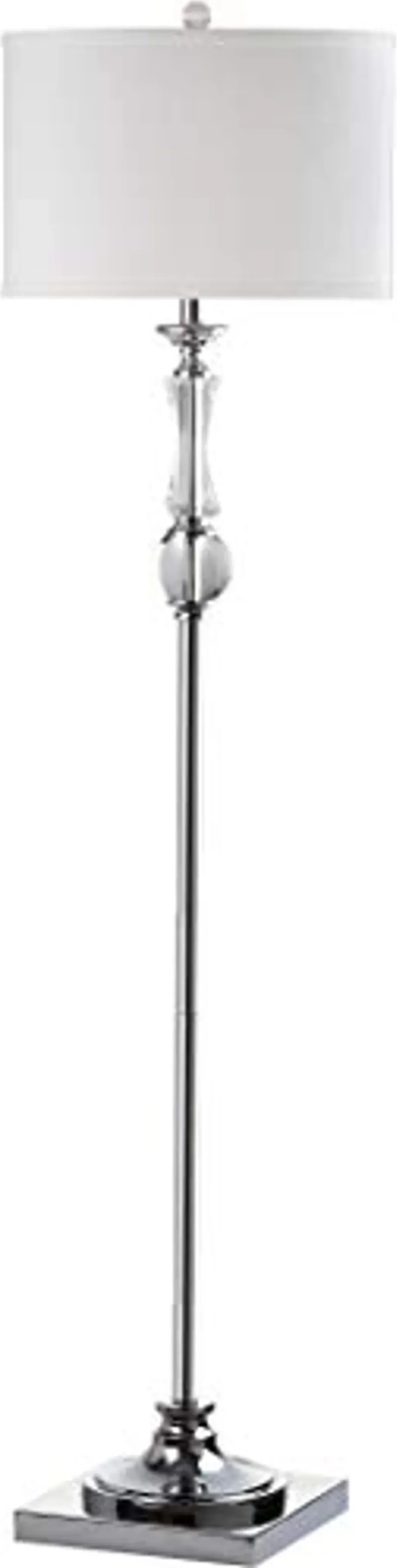 Safavieh Lighting Collection Canterbury Floor Lamp, 60.25", Clear/White