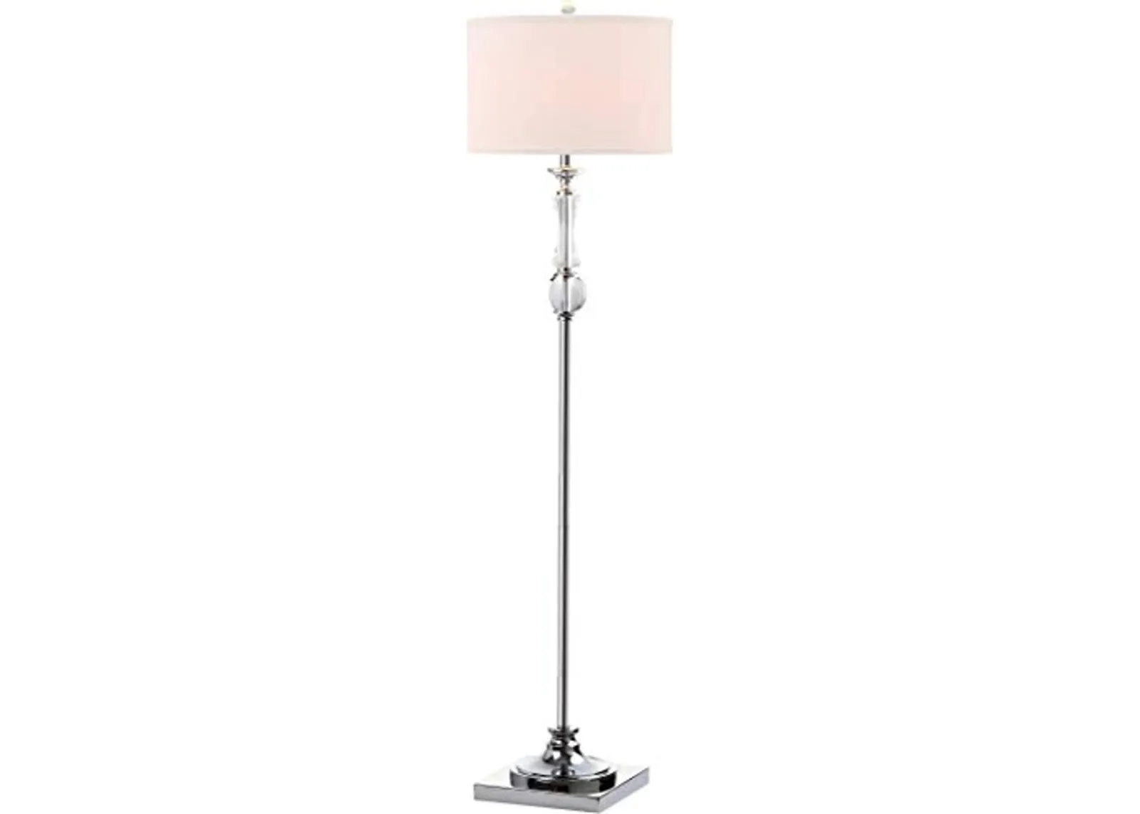 Safavieh Lighting Collection Canterbury Floor Lamp, 60.25", Clear/White