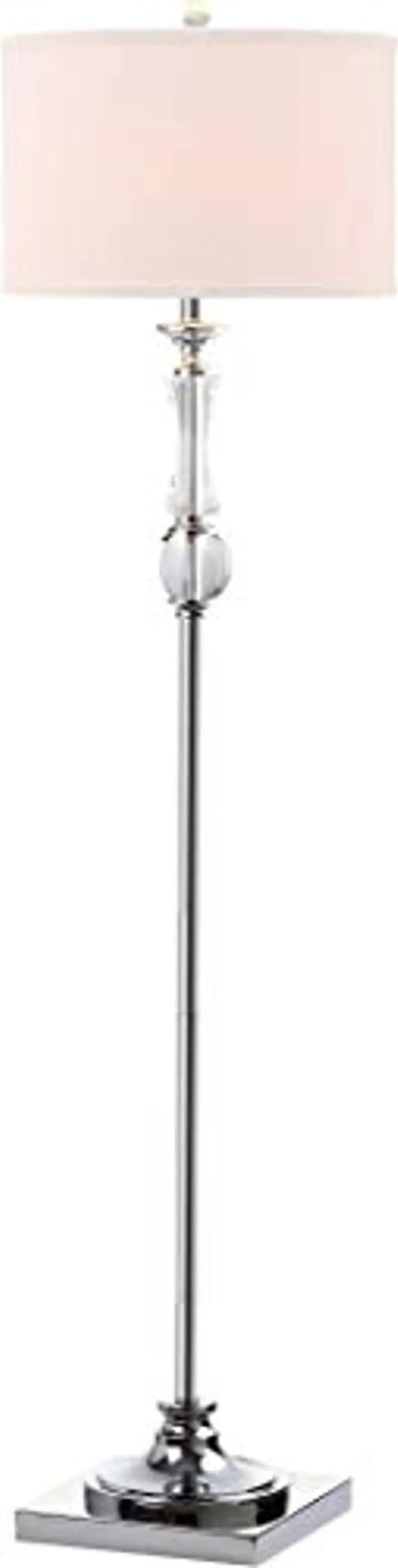 Safavieh Lighting Collection Canterbury Floor Lamp, 60.25", Clear/White