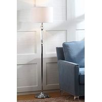 SAFAVIEH Lighting Collection Savannah Clear Crystal/ Chrome 60-inch Living Room Bedroom Home Office Standing Floor Lamp (LED Bulb Included)