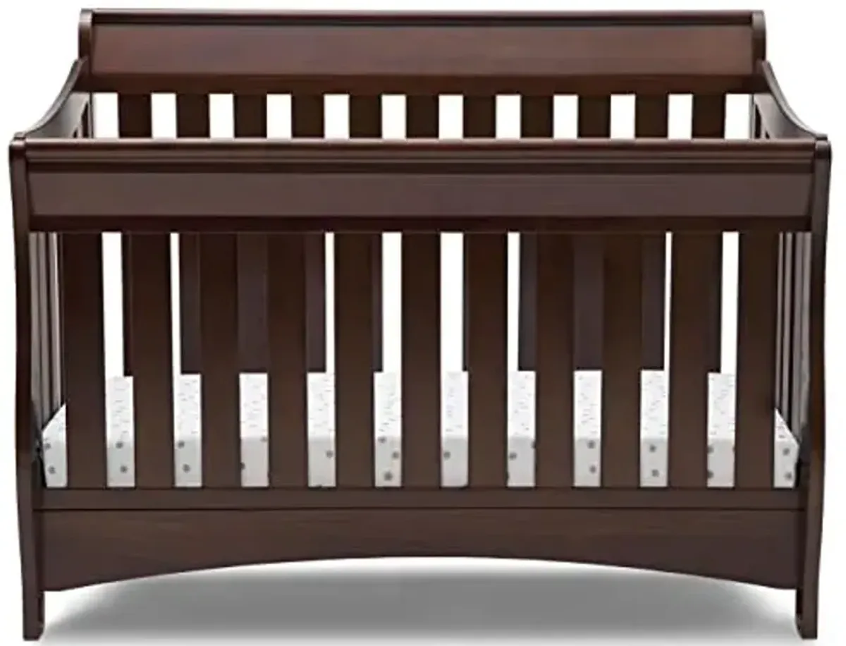 Delta Children Bentley S Series 4-in-1 Convertible Baby Crib, Chocolate