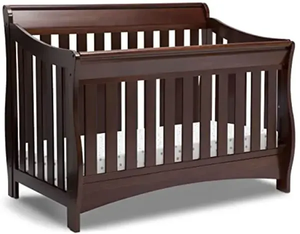 Delta Children Bentley S Series 4-in-1 Convertible Baby Crib, Chocolate