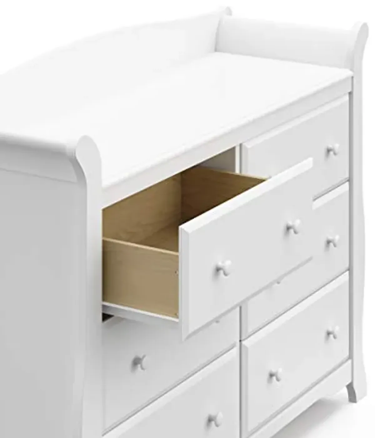 Storkcraft Avalon 6 Drawer Double Dresser (White) – Dresser for Kids Bedroom, Nursery Dresser Organizer, Chest of Drawers for Bedroom with 6 Drawers, Classic Design for Children’s Bedroom