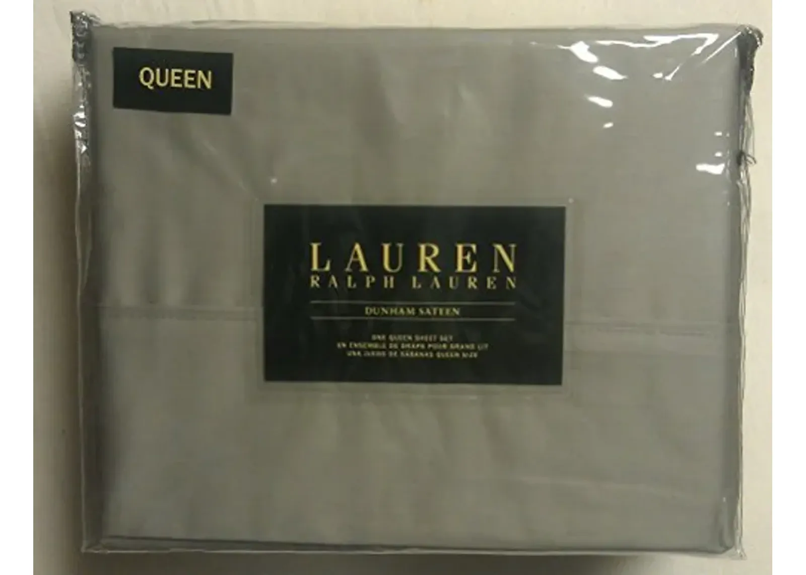 Ralph Lauren Dunham Sheet Set Dove Gray QUEEN