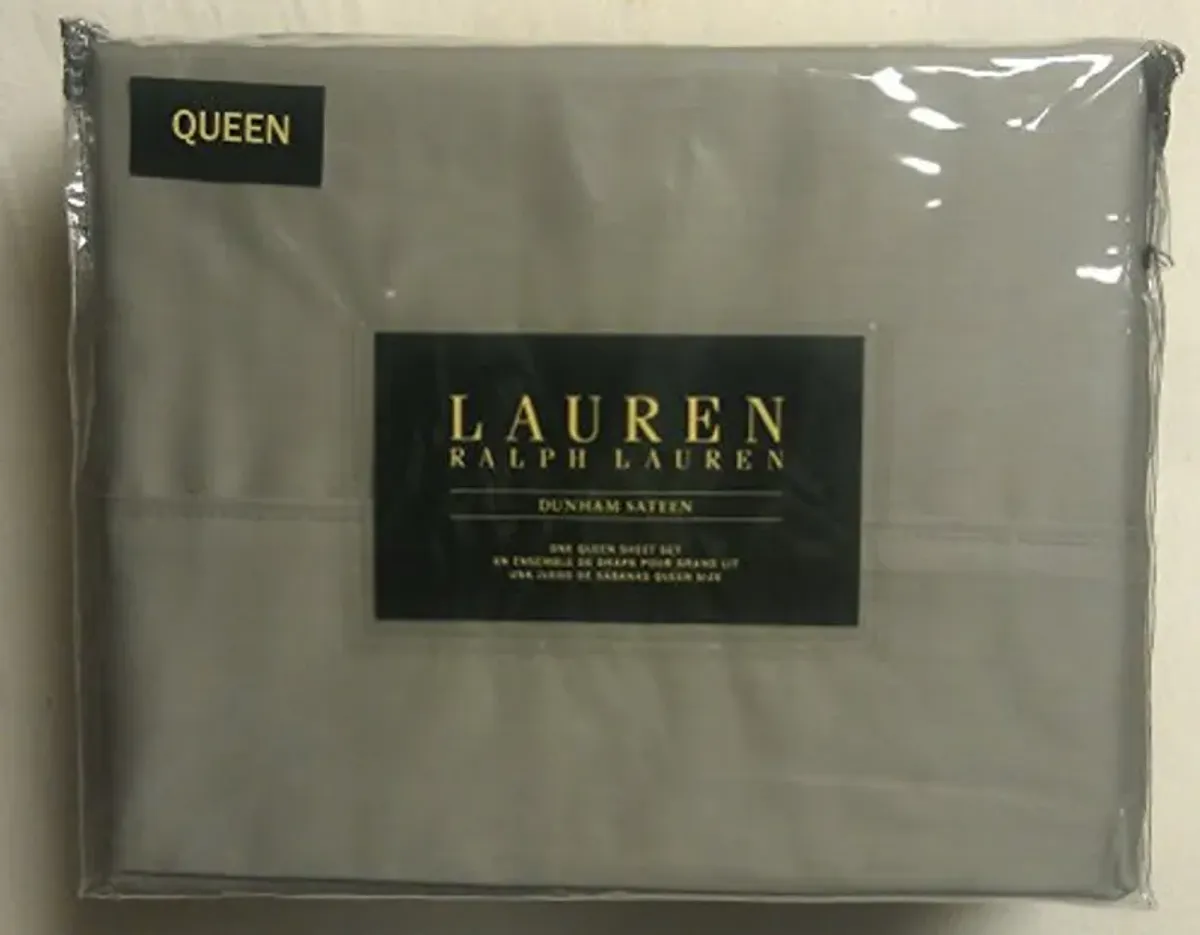 Ralph Lauren Dunham Sheet Set Dove Gray QUEEN