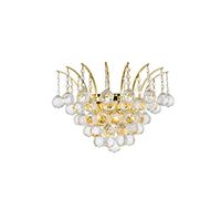 Elegant Lighting 8031W16G/RC Royal Cut Clear Crystal Victoria 3-Light Crystal Wall Sconce, Finished in Gold with Clear Crystals