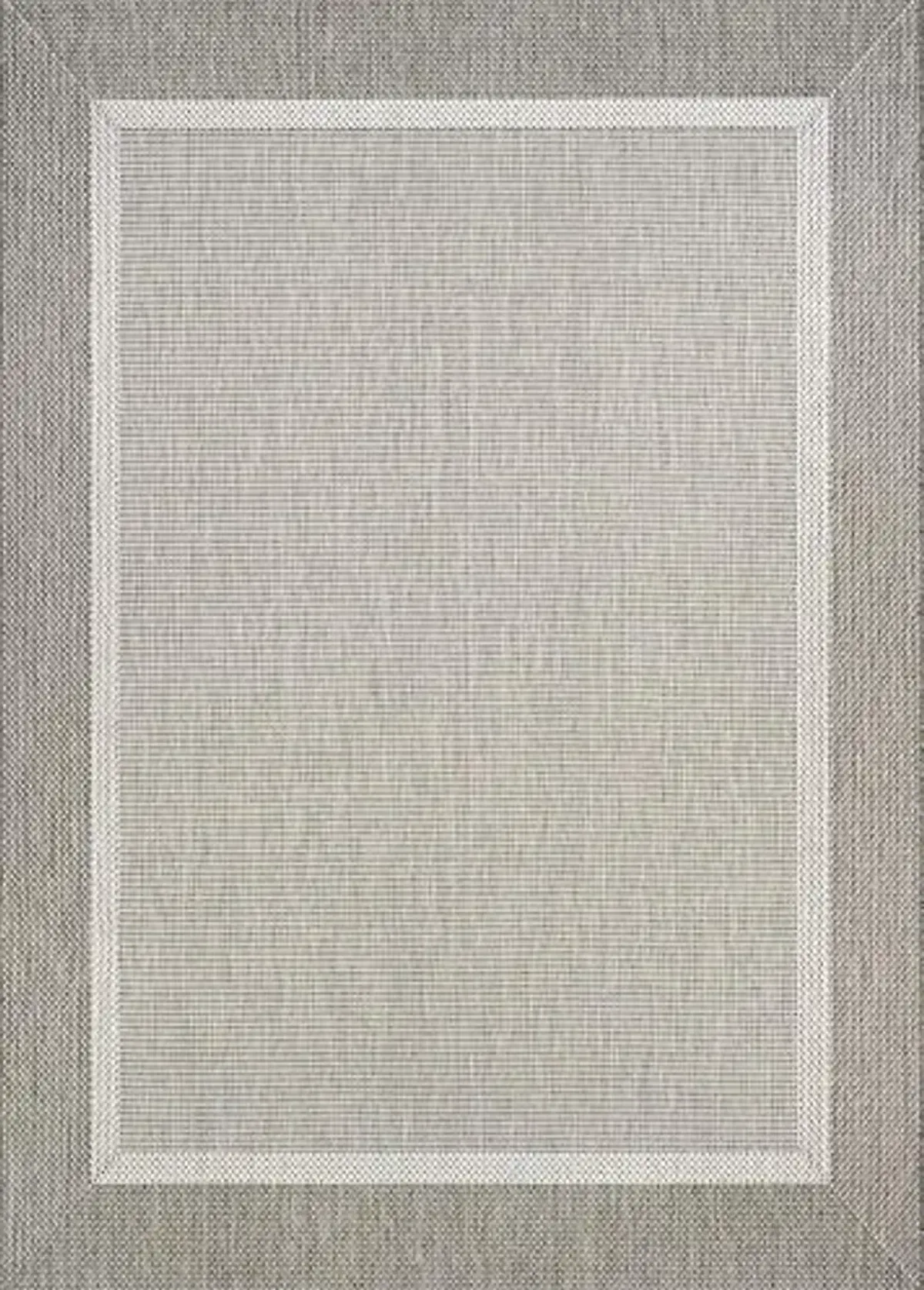 Couristan Stria Texture Outdoor Rug - 7'6" x 10'9" Rectangle in Ivory-Taupe, Solid Low Pile Area Rugs for Living Room, Patio Furniture Set, Kitchen, Indoor Home Decor