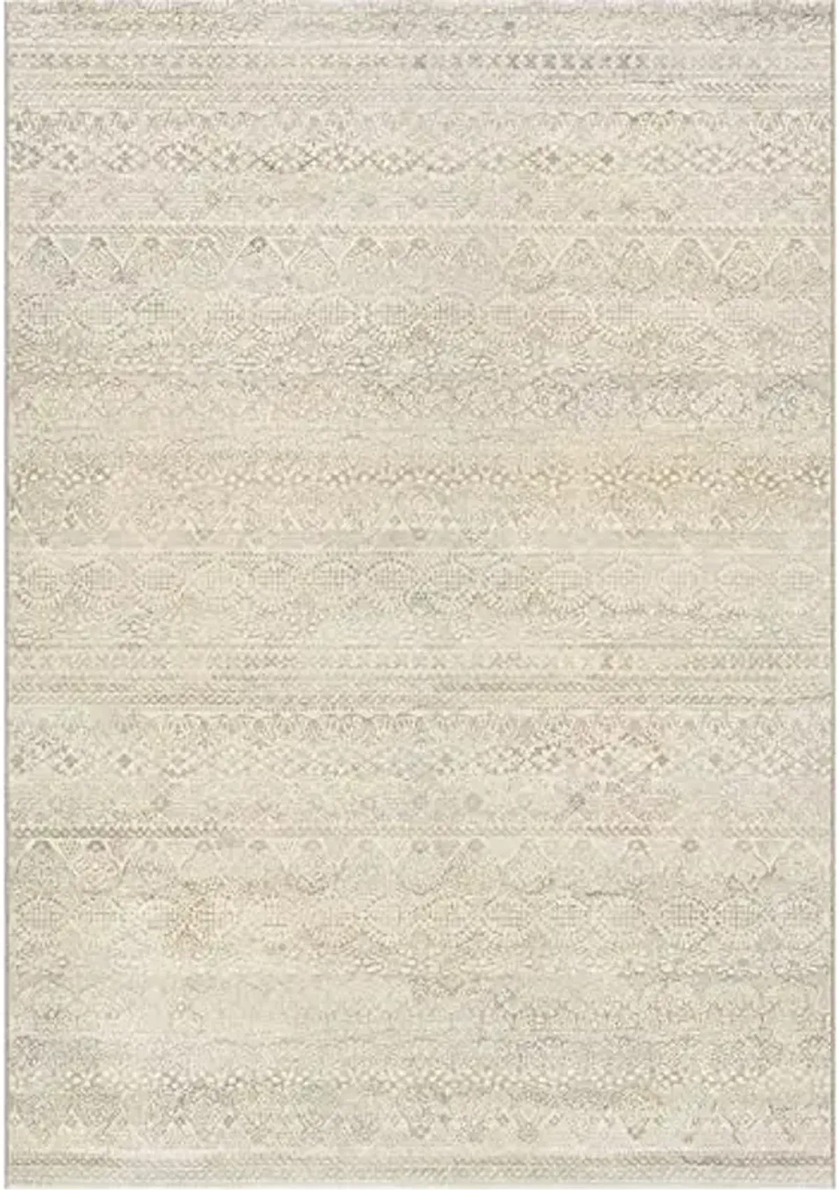 Couristan Easton Indoor Area Rug - Capella 3'11" x 5'3" Rectangle in Ivory and Light Grey, Floral and Lace Design, Medium Pile, Home Decor for Living Room, Bedroom, and Dining Room