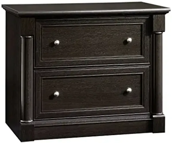 Sauder Palladia 2 Drawer File Cabinet, Lateral Filing Cabinets for Home Office, Hanging File Folders Organizer, Interlocking Drawers, in Wind Oak Finish
