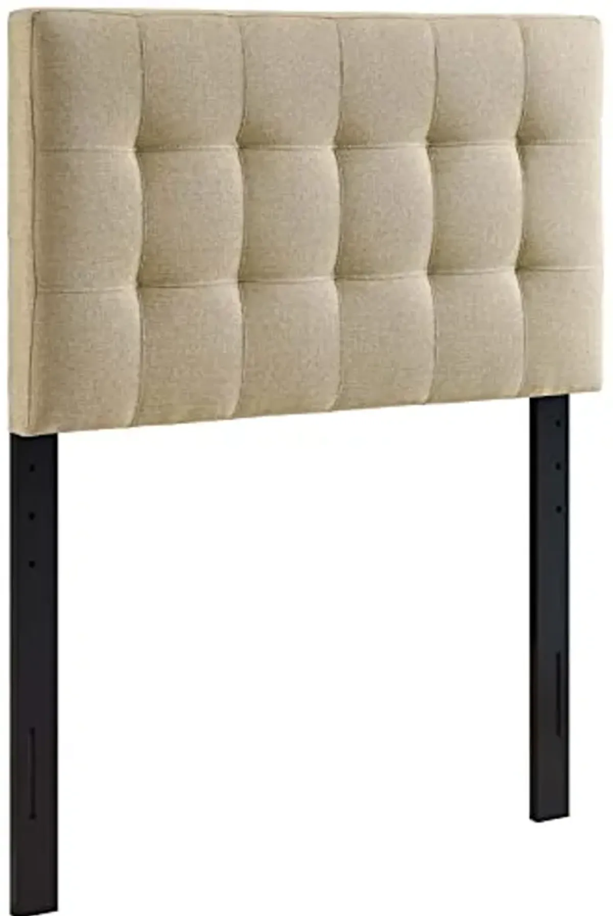 Modway Lily Tufted Linen Fabric Upholstered Twin Headboard in Beige