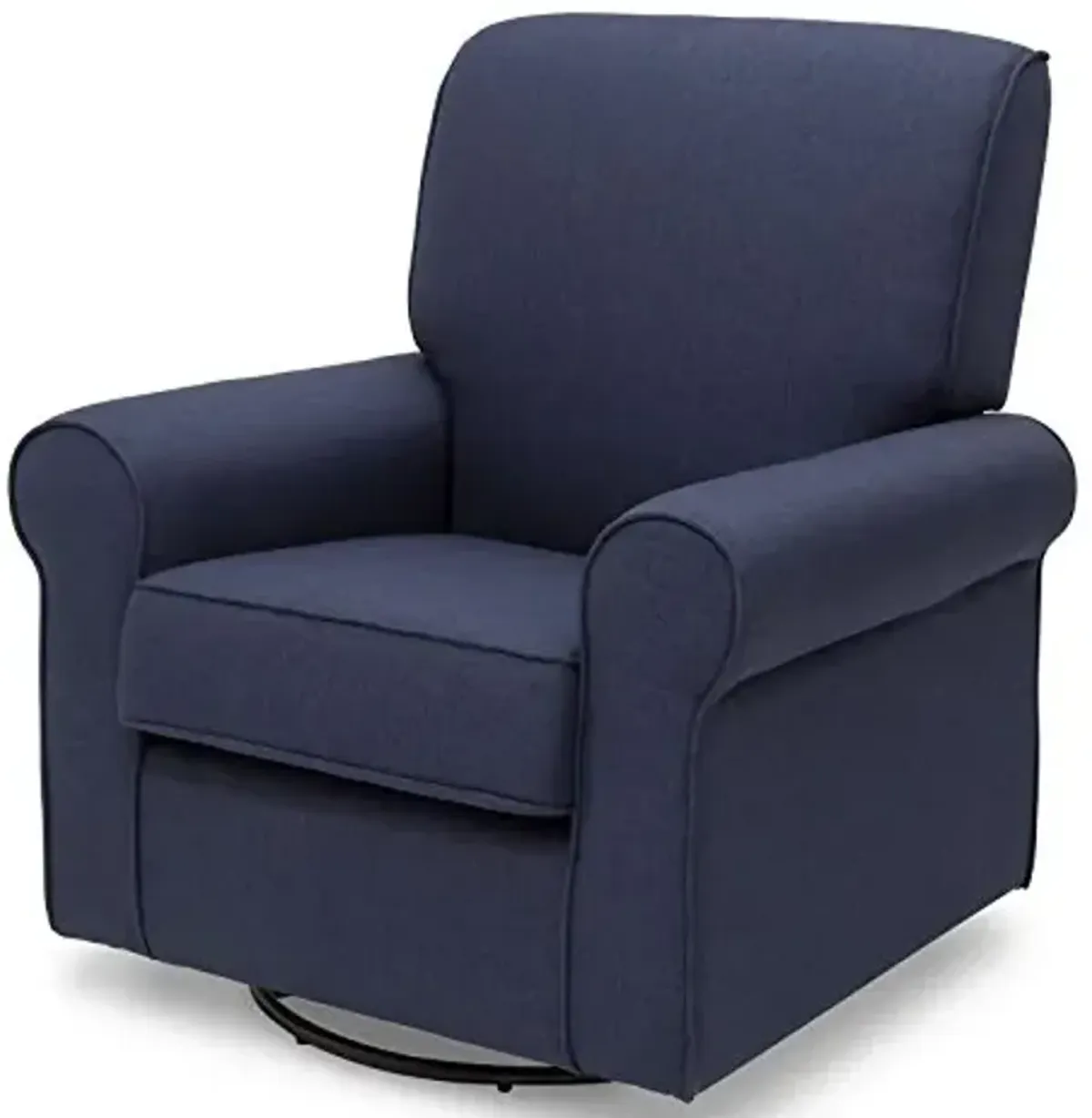 Delta Children Avery Upholstered Glider Swivel Rocker Chair, Metal, Sand