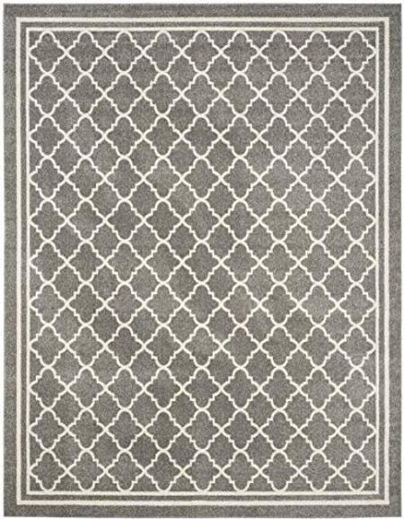 SAFAVIEH Amherst Collection 9' x 12' Dark Grey/Beige AMT422R Moroccan Trellis Non-Shedding Living Room Bedroom Dining Home Office Area Rug