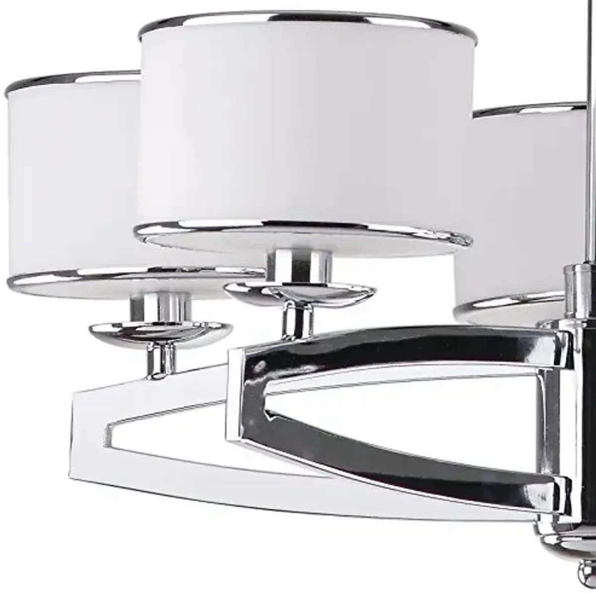 SAFAVIEH Lighting Collection Lenora Modern Chrome 25-inch Diameter 5-light Hanging Chandelier Light Fixture (LED Bulbs Included)